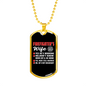 Firefighter'S Wife Necklace Stainless Steel or 18k Gold Dog Tag 24" Chain-Express Your Love Gifts