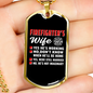 Firefighter'S Wife Necklace Stainless Steel or 18k Gold Dog Tag 24" Chain-Express Your Love Gifts