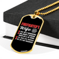 Firefighter'S Wife Necklace Stainless Steel or 18k Gold Dog Tag 24" Chain-Express Your Love Gifts