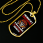 Firefighter Smokes CigArettes Necklace Stainless Steel or 18k Gold Dog Tag 24" Chain-Express Your Love Gifts