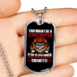 Firefighter Smokes CigArettes Necklace Stainless Steel or 18k Gold Dog Tag 24" Chain-Express Your Love Gifts