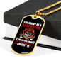 Firefighter Smokes CigArettes Necklace Stainless Steel or 18k Gold Dog Tag 24" Chain-Express Your Love Gifts