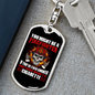 Firefighter Smokes Not CigArettes Keychain Stainless Steel or 18k Gold Dog Tag Keyring-Express Your Love Gifts