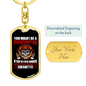 Firefighter Smokes Not CigArettes Keychain Stainless Steel or 18k Gold Dog Tag Keyring-Express Your Love Gifts