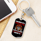Firefighter Smokes Not CigArettes Keychain Stainless Steel or 18k Gold Dog Tag Keyring-Express Your Love Gifts