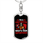 Firefighter Superpower Keychain Stainless Steel or 18k Gold Dog Tag Keyring-Express Your Love Gifts