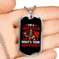Firefighter Superpower Necklace Stainless Steel or 18k Gold Dog Tag 24" Chain-Express Your Love Gifts