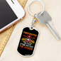 Firefighter The Legend Keychain Stainless Steel or 18k Gold Dog Tag Keyring-Express Your Love Gifts