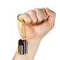 Firefighter Thin Red Line Axe Stainless Steel or 18k Gold Dog Tag 24"-Express Your Love Gifts