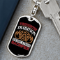 Firefighter Tradition Dedication Sacrifice Keychain Stainless Steel or 18k Gold Dog Tag Keyring-Express Your Love Gifts