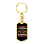 Firefighter Tradition Dedication Sacrifice Keychain Stainless Steel or 18k Gold Dog Tag Keyring-Express Your Love Gifts