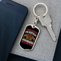 Firefighter Tradition Dedication Sacrifice Keychain Stainless Steel or 18k Gold Dog Tag Keyring-Express Your Love Gifts