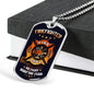 Firefighter We Fight Fear Stainless Steel or 18k Gold Dog Tag 24" Chain-Express Your Love Gifts