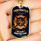 Firefighter We Fight Fear Stainless Steel or 18k Gold Dog Tag 24" Chain-Express Your Love Gifts