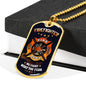 Firefighter We Fight Fear Stainless Steel or 18k Gold Dog Tag 24" Chain-Express Your Love Gifts