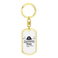 Firefighter Wife Keychain Stainless Steel or 18k Gold Dog Tag Keyring-Express Your Love Gifts