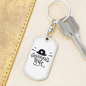 Firefighter Wife Keychain Stainless Steel or 18k Gold Dog Tag Keyring-Express Your Love Gifts