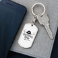Firefighter Wife Keychain Stainless Steel or 18k Gold Dog Tag Keyring-Express Your Love Gifts