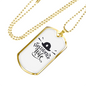 Firefighter Wife Necklace Stainless Steel or 18k Gold Dog Tag 24" Chain-Express Your Love Gifts