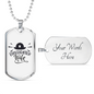 Firefighter Wife Necklace Stainless Steel or 18k Gold Dog Tag 24" Chain-Express Your Love Gifts