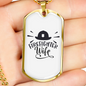Firefighter Wife Necklace Stainless Steel or 18k Gold Dog Tag 24" Chain-Express Your Love Gifts