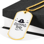 Firefighter Wife Necklace Stainless Steel or 18k Gold Dog Tag 24" Chain-Express Your Love Gifts