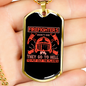 Firefighters Do Not Die Necklace Stainless Steel or 18k Gold Dog Tag 24" Chain-Express Your Love Gifts