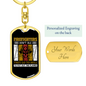 Firefighters Don'T Just Die Keychain Stainless Steel or 18k Gold Dog Tag Keyring-Express Your Love Gifts