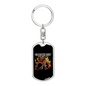Firefighters Family Keychain Stainless Steel or 18k Gold Dog Tag Keyring-Express Your Love Gifts