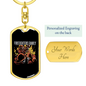 Firefighters Family Keychain Stainless Steel or 18k Gold Dog Tag Keyring-Express Your Love Gifts