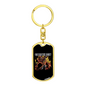 Firefighters Family Keychain Stainless Steel or 18k Gold Dog Tag Keyring-Express Your Love Gifts