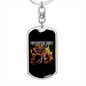 Firefighters Family Keychain Stainless Steel or 18k Gold Dog Tag Keyring-Express Your Love Gifts