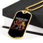 Firefighters Family Necklace Stainless Steel or 18k Gold Dog Tag 24" Chain-Express Your Love Gifts