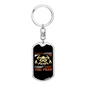 Firefighters Fight Your Fear Keychain Stainless Steel or 18k Gold Dog Tag Keyring-Express Your Love Gifts