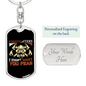 Firefighters Fight Your Fear Keychain Stainless Steel or 18k Gold Dog Tag Keyring-Express Your Love Gifts