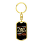 Firefighters Fight Your Fear Keychain Stainless Steel or 18k Gold Dog Tag Keyring-Express Your Love Gifts