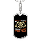 Firefighters Fight Your Fear Keychain Stainless Steel or 18k Gold Dog Tag Keyring-Express Your Love Gifts