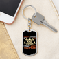 Firefighters Fight Your Fear Keychain Stainless Steel or 18k Gold Dog Tag Keyring-Express Your Love Gifts