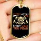 Firefighters Fight Your Fear Necklace Stainless Steel or 18k Gold Dog Tag 24" Chain-Express Your Love Gifts