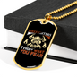 Firefighters Fight Your Fear Necklace Stainless Steel or 18k Gold Dog Tag 24" Chain-Express Your Love Gifts