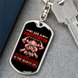 Firefighters Never Die Keychain Stainless Steel or 18k Gold Dog Tag Keyring-Express Your Love Gifts