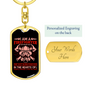 Firefighters Never Die Keychain Stainless Steel or 18k Gold Dog Tag Keyring-Express Your Love Gifts