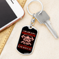 Firefighters Never Die Keychain Stainless Steel or 18k Gold Dog Tag Keyring-Express Your Love Gifts