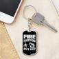 Firefighters Put Out Fire Keychain Stainless Steel or 18k Gold Dog Tag Keyring-Express Your Love Gifts