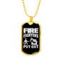 Firefighters Put Out Fire Necklace Stainless Steel or 18k Gold Dog Tag 24" Chain-Express Your Love Gifts