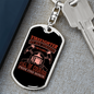 Firefighters Run Towards Flames Keychain Stainless Steel or 18k Gold Dog Tag Keyring-Express Your Love Gifts