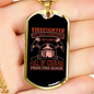 Firefighters Run Towards Flames Necklace Stainless Steel or 18k Gold Dog Tag 24" Chain-Express Your Love Gifts