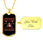 Firefighters Run Towards Flames Necklace Stainless Steel or 18k Gold Dog Tag 24" Chain-Express Your Love Gifts