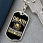 Firefighters Smile Back Keychain Stainless Steel or 18k Gold Dog Tag Keyring-Express Your Love Gifts