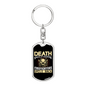 Firefighters Smile Back Keychain Stainless Steel or 18k Gold Dog Tag Keyring-Express Your Love Gifts